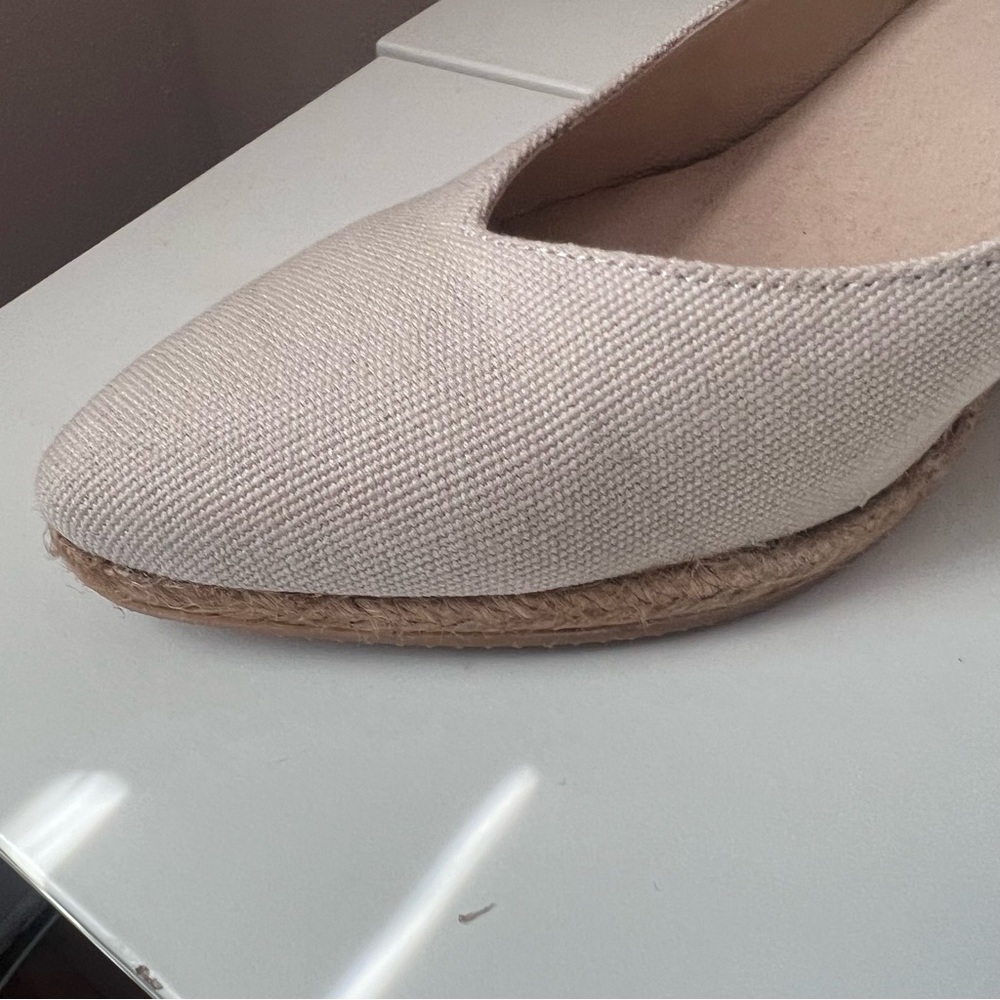 Roses Canvas V Cut Espadrille Wedges - Picture 9 of 16
